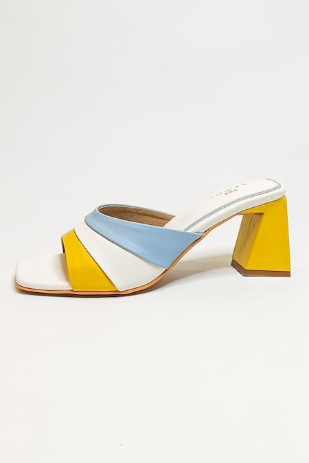 Shop_The Alter_White Cassie Color Blocked Heels _Online_at_Aza_Fashions