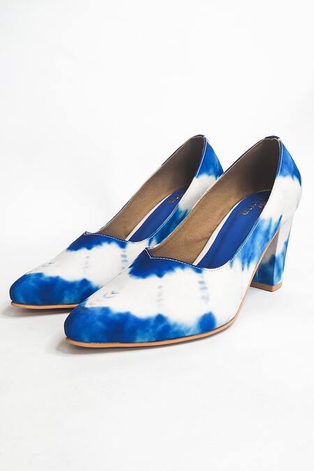 Shop_The Alter_White Tie-dye Print Pumps _Online_at_Aza_Fashions