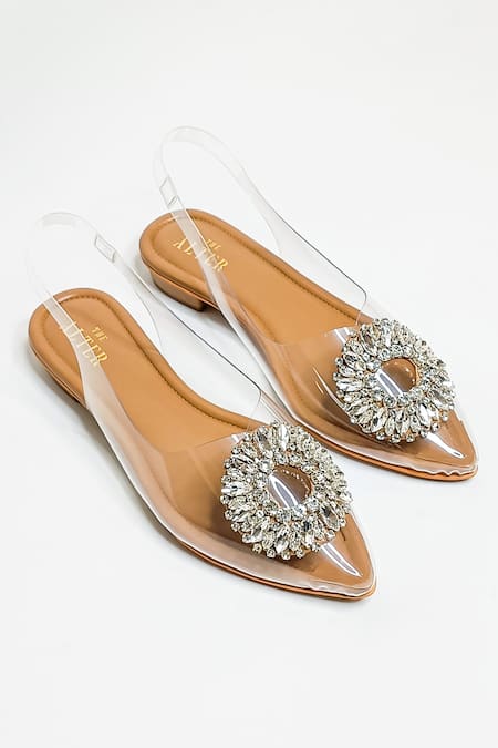 Clear best sale rhinestone flats