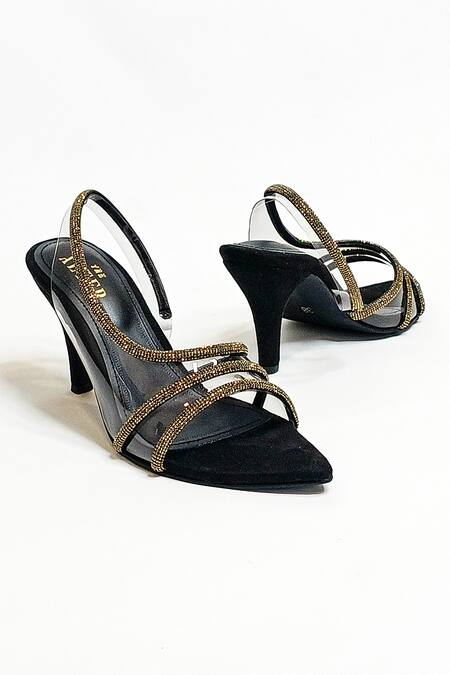 Buy_The Alter_Black Stones Alayna Embellished Stilettos _Online_at_Aza_Fashions