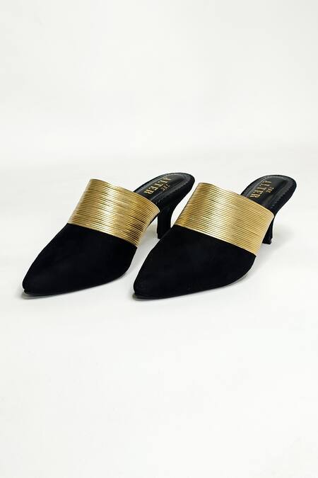 The Alter Black Plain Jane Color Block Mules at Aza Fashions The Alter_Black Plain Jane Color Block Mules _at_Aza_Fashions