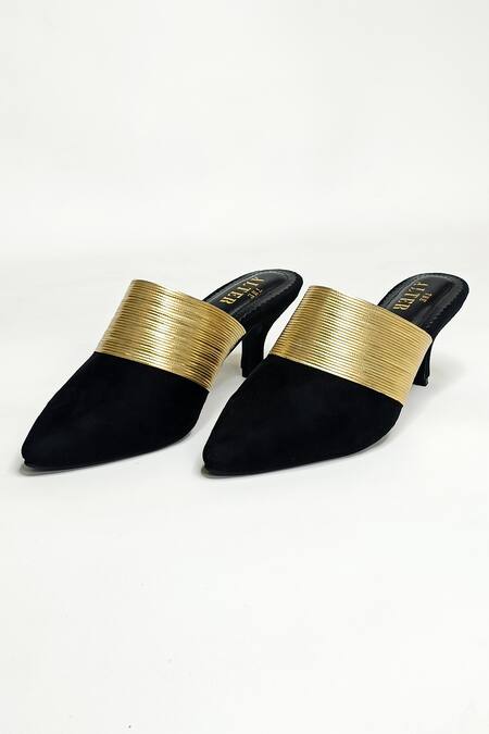 Buy The Alter Black Plain Jane Color Block Mules Buy_The Alter_Black Plain Jane Color Block Mules