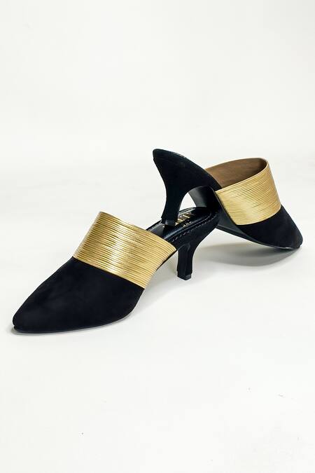 Shop The Alter Black Plain Jane Color Block Mules Shop_The Alter_Black Plain Jane Color Block Mules