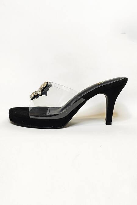 Buy The Alter Black Stone And Brooch Embellished Marina Stiletto Heels Online at Aza Fashions Buy_The Alter_Black Stone And Brooch Embellished Marina Stiletto Heels _Online_at_Aza_Fashions