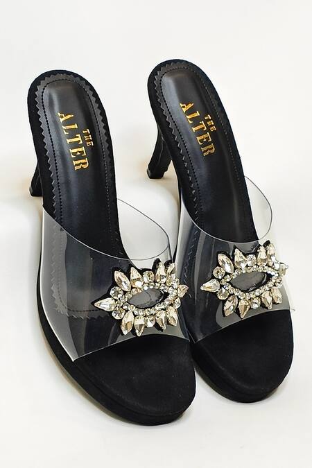 The Alter Black Stone And Brooch Embellished Marina Stiletto Heels at Aza Fashions The Alter_Black Stone And Brooch Embellished Marina Stiletto Heels _at_Aza_Fashions