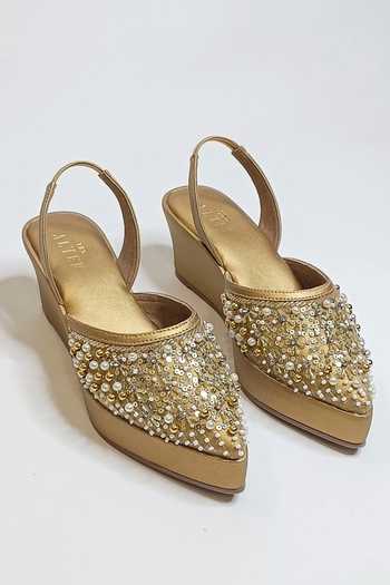 The Alter Amara Pearl Embellished Wedges 