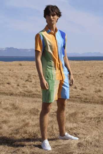 Dash And Dot_Multi Color Polyester Hand Painted Shirt_Online_at_Aza_Fashions