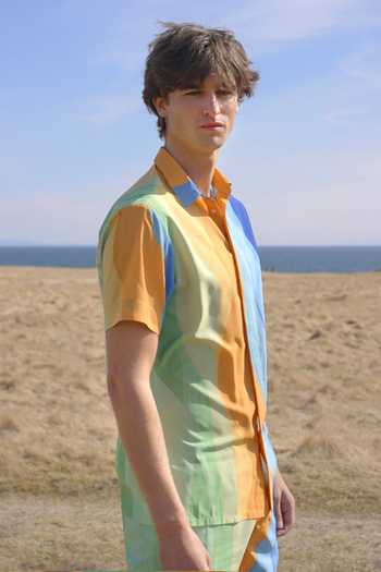 Shop_Dash And Dot_Multi Color Polyester Hand Painted Shirt_Online_at_Aza_Fashions