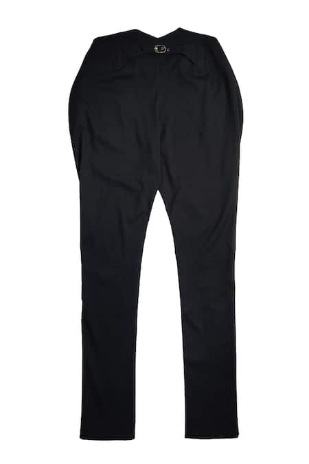 Buy_Dash And Dot_Black Lycra, Viscose, Polyester Equestrian Pant_Online_at_Aza_Fashions