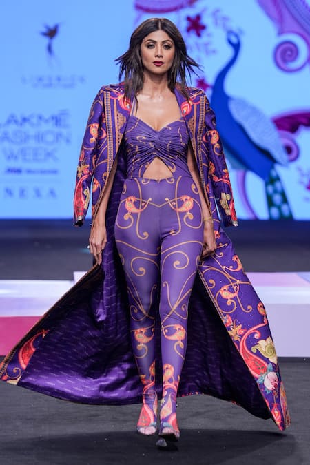 Buy_Limerick By Abirr N' Nanki_Multi Color Sheeted Satin Blend Printed Paisley Labisa Jacket  _Online_at_Aza_Fashions