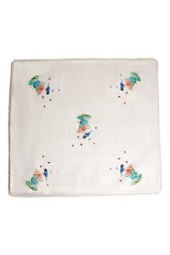 DE Chevalerie EN Rouge Off White Organic Cotton Digital Printed Tea Dessert Table Napkins at Aza Fashions DE Chevalerie EN Rouge_Off White Organic Cotton Digital Printed Tea Dessert Table Napkins_at_Aza_Fashions