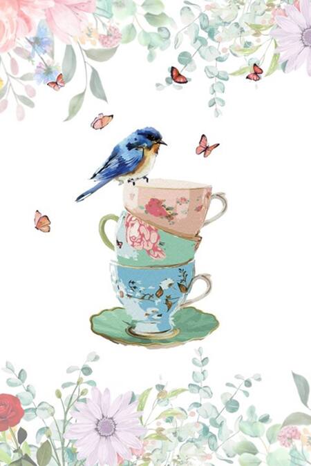 Shop_DE Chevalerie EN Rouge_Off White Organic Cotton Digital Printed Tea Dessert Table Runner_Online_at_Aza_Fashions