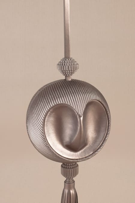 Ampm_Silver Sukoon Abstract Sling Bag _Online_at_Aza_Fashions