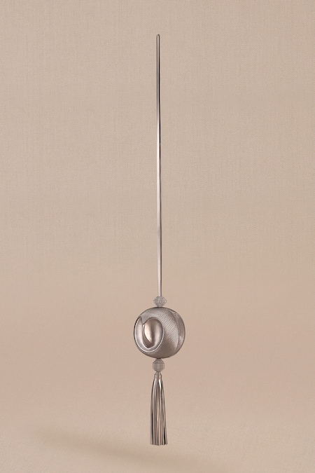 Ampm_Silver Sukoon Abstract Sling Bag _at_Aza_Fashions