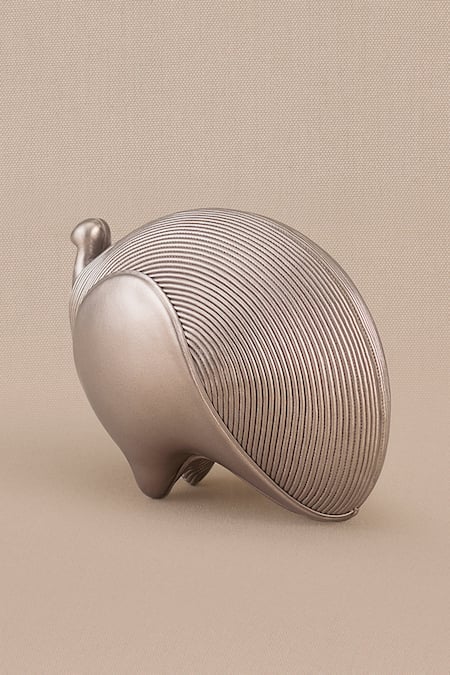 Shop_Ampm_Silver Nazma Abstract Clutch _Online_at_Aza_Fashions