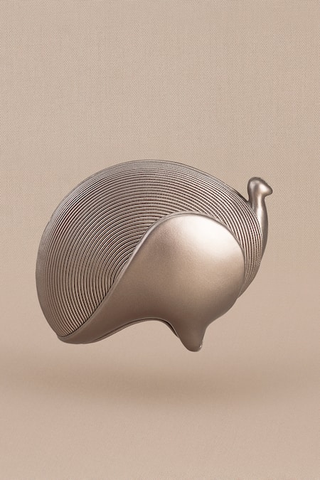 Ampm_Silver Nazma Abstract Clutch _at_Aza_Fashions