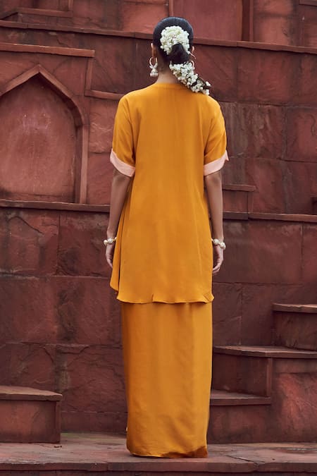 Megha Pitti Embroidered Top & Dhoti Skirt Set 