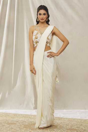 Butterscotch pre draped saree (Aarya)