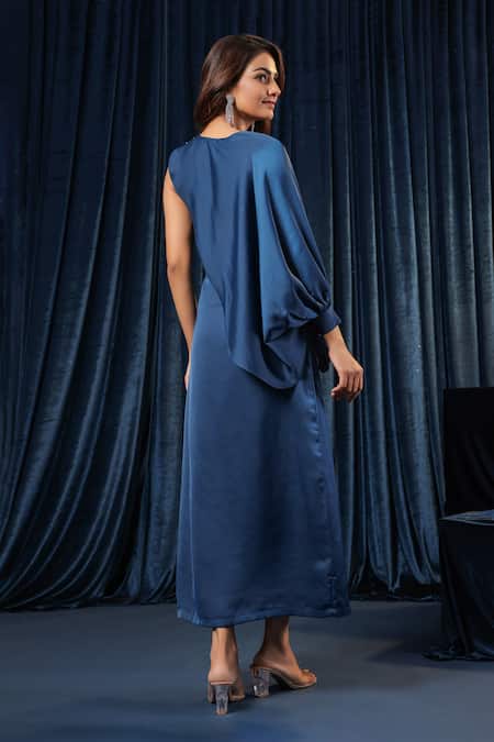 B'Infinite Regal Azure Satin Dress