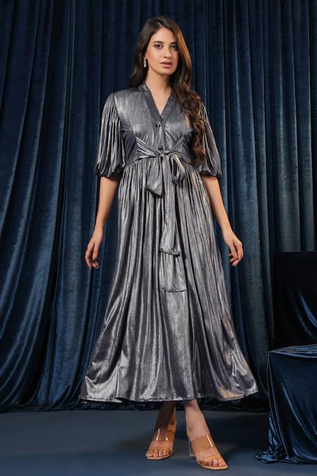 Buy Silver Ball Gown Online for Women/Men/Kids in India - Etashee