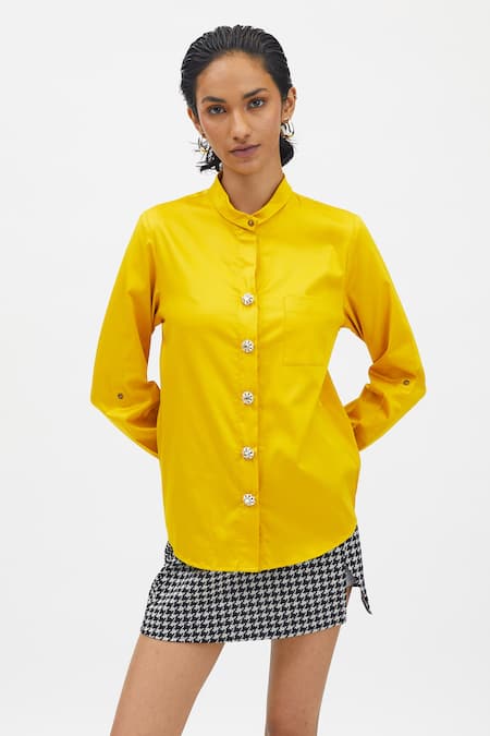 PALLAVI SWADI Button Hand Embroidered Shirt 