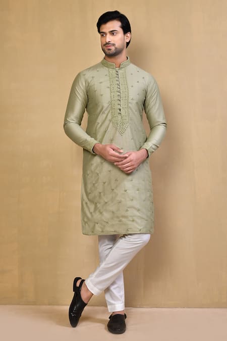 Arihant Rai Sinha Embroidered Straight Kurta & Pant Set 