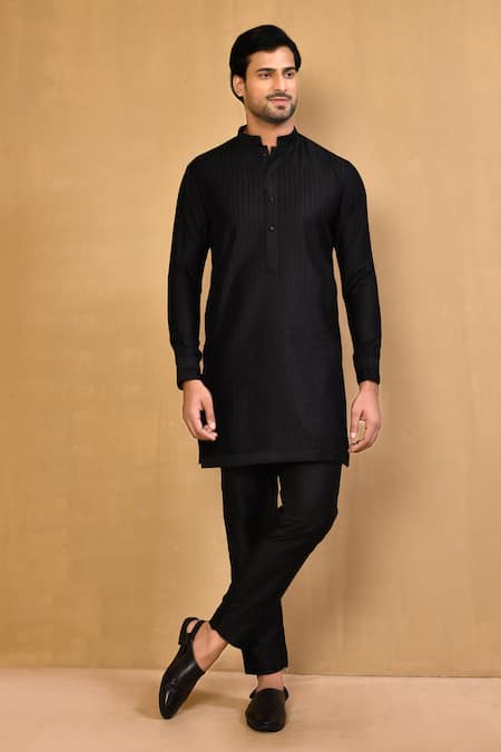 Arihant Rai Sinha Stripe Embroidered Kurta With Polo Pant 