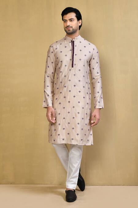 Arihant Rai Sinha Blossom Embroidered Kurta With Polo Pant 