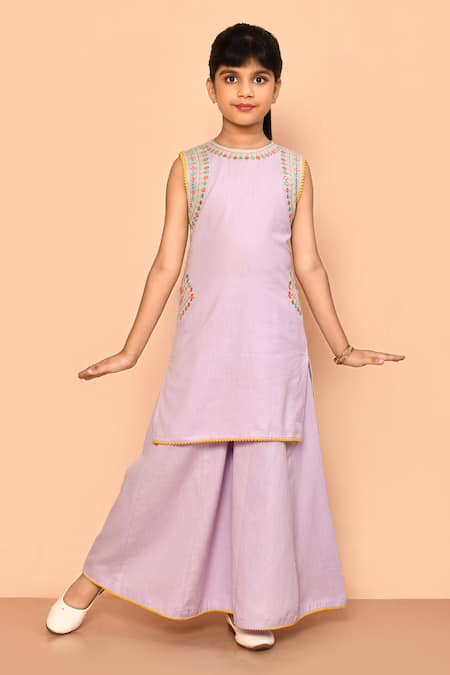 Samyukta Singhania Embroidered Kurta & Palazzo Set 