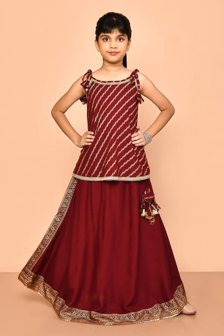 Samyukta Singhania Stripe Print Top & Skirt Set 