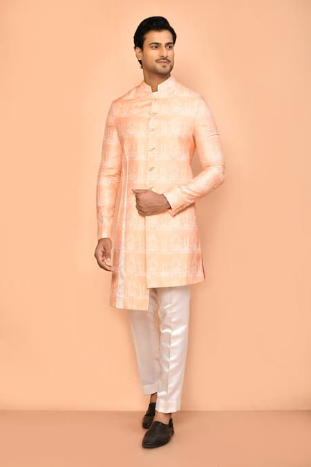 Aryavir Malhotra Printed Sherwani & Pant Set 