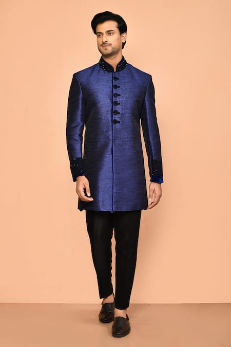 Aryavir Malhotra Placement Embroidered Sherwani Set 