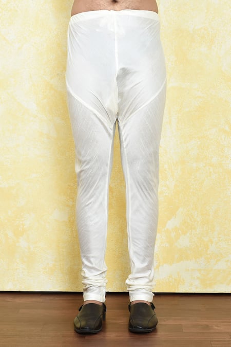 Arihant Rai Sinha_Cream Silk Embroidery Thread Work Kurta Set _Online_at_Aza_Fashions