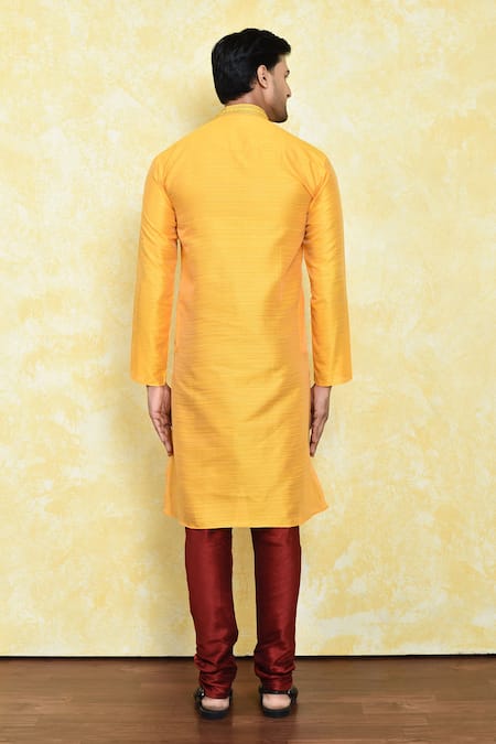 Arihant Rai Sinha Collar Embroidered Kurta & Churidar Set 