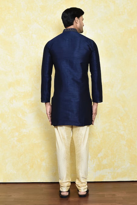 Arihant Rai Sinha Collar Mirror Embroidered Kurta & Churidar Set 