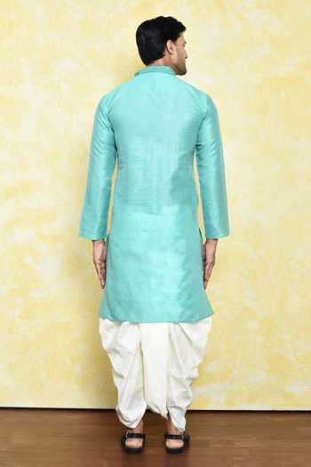 Samyukta Singhania Embroidered Placket Straight Kurta With Dhoti Pant 