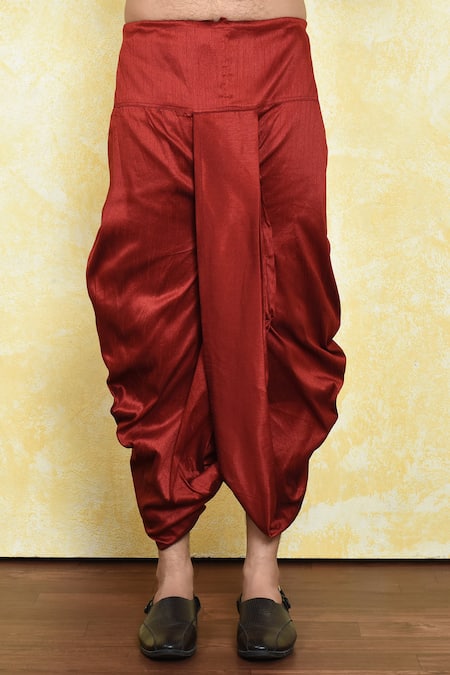 Arihant Rai Sinha_Beige Silk Embroidery Floral Placket Kurta With Dhoti Pant_Online_at_Aza_Fashions