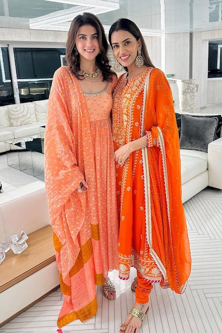 Gopi Vaid Aarohi Zari Thread Embroidered Anarkali Set 