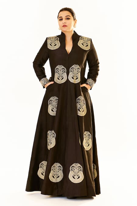 Gopi Vaid Aadhya Embroidered Jacket Anarkali & Pant Set 