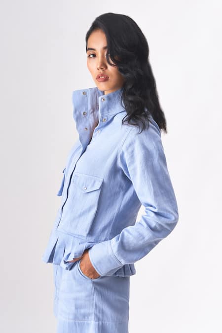 Cross A Line Yvette Pleated Hem Shirt 