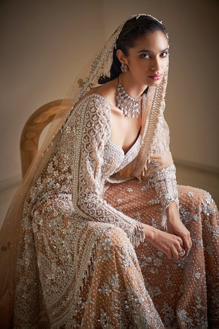 Buy Seema Gujral Beige Net Sequins, Pearls Sweetheart Neck And Embroidered Kurta Sharara Set Online at Aza Fashions Buy_Seema Gujral_Beige Net Sequins, Pearls Sweetheart Neck And Embroidered Kurta Sharara Set_Online_at_Aza_Fashions