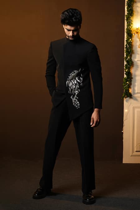 Sanjana Reddy Designs Horse Placement Embroidered Bandhgala 