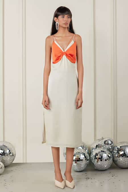 TheRealB Aphrodites Colorblock Satin Dress 