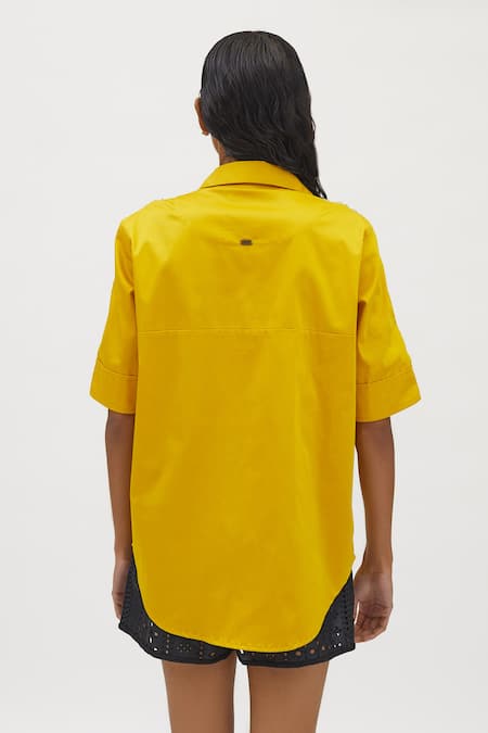 Pallavi Swadi Cotton Satin Embellished Shirt 