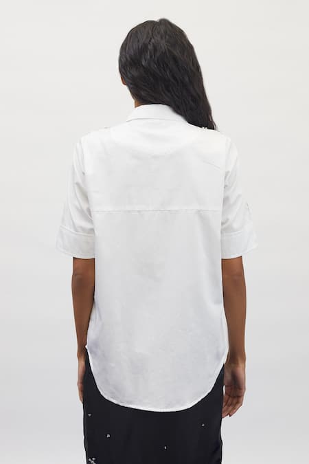 Pallavi Swadi Dragonfly Swarovski Embellished Shirt 