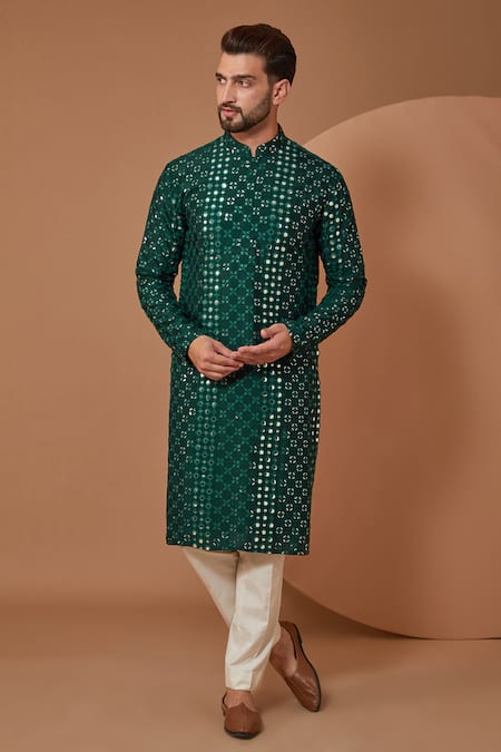 Kasbah Thread Embroidered Kurta & Pant Set 