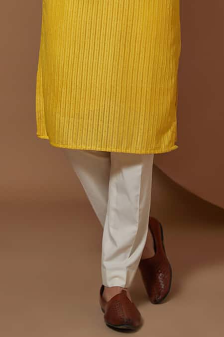 Kasbah Yellow Georgette Embroidery, Sequins Chikankari Kurta Pant Set Online at Aza Fashions Kasbah_Yellow Georgette Embroidery, Sequins Chikankari Kurta Pant Set _Online_at_Aza_Fashions