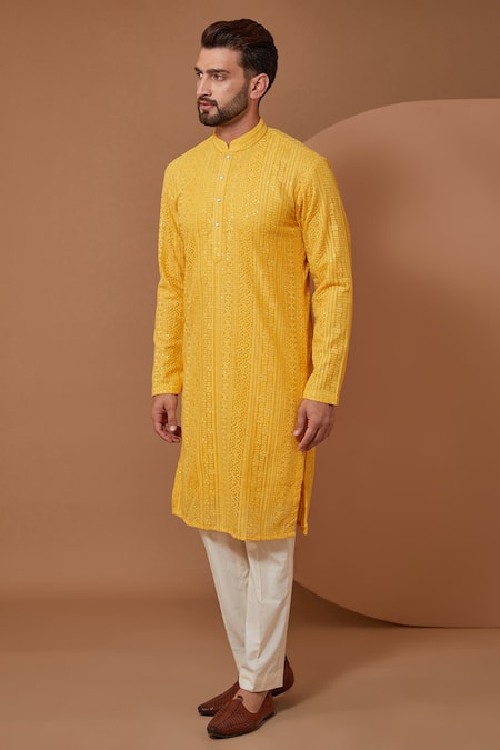 Kasbah Chikankari & Sequin Embroidered Kurta Set 