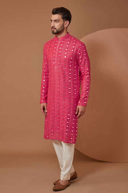 Kasbah Mirror Work Embroidered Kurta Set 