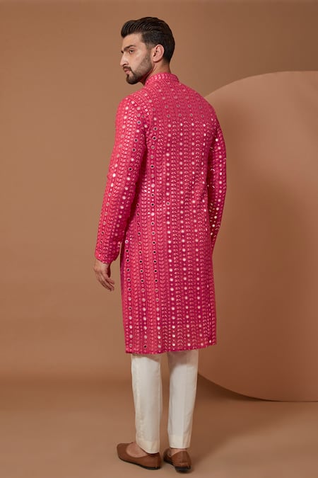 Kasbah Mirror Work Embroidered Kurta Set 